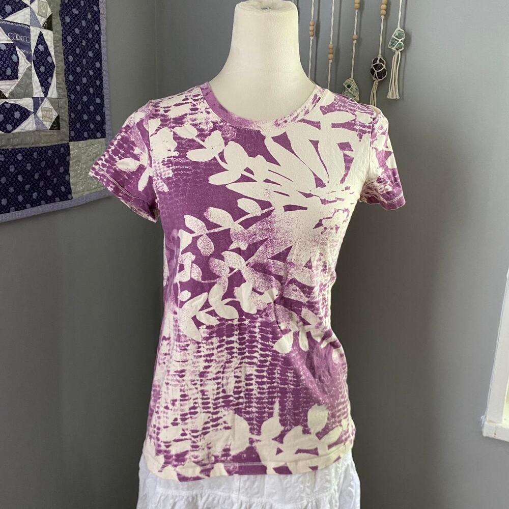Purple and white floral print
